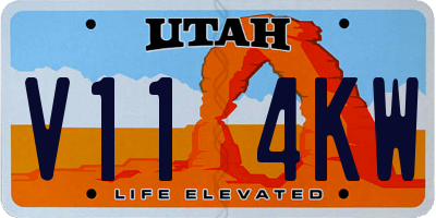 UT license plate V114KW