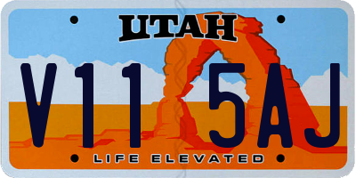UT license plate V115AJ