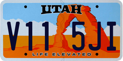 UT license plate V115JI