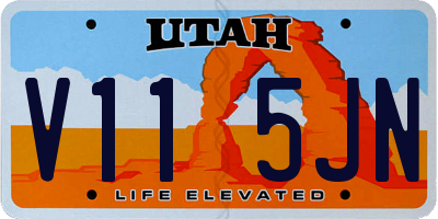 UT license plate V115JN