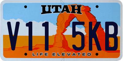 UT license plate V115KB