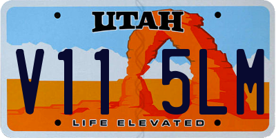 UT license plate V115LM