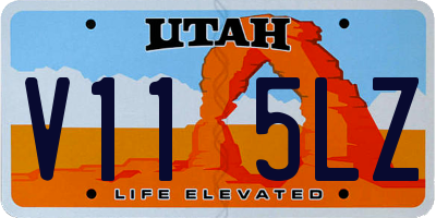 UT license plate V115LZ