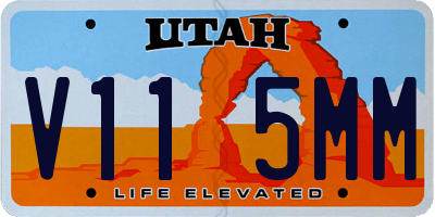 UT license plate V115MM
