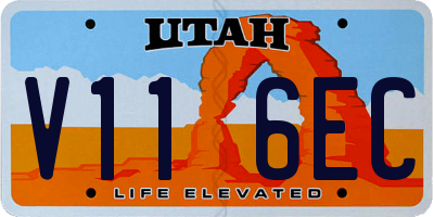 UT license plate V116EC