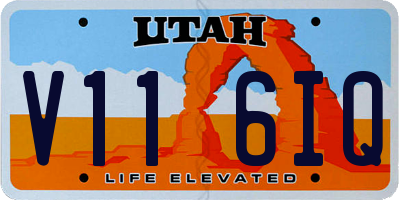 UT license plate V116IQ