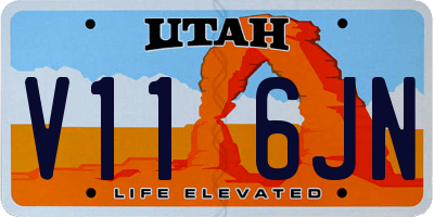 UT license plate V116JN