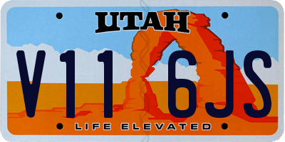 UT license plate V116JS