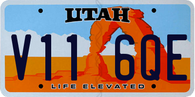UT license plate V116QE