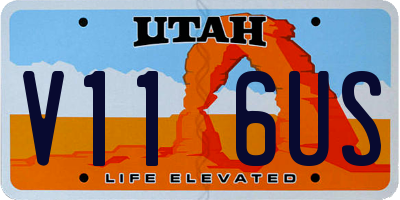 UT license plate V116US
