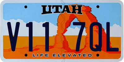 UT license plate V117QL