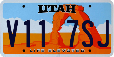 UT license plate V117SJ