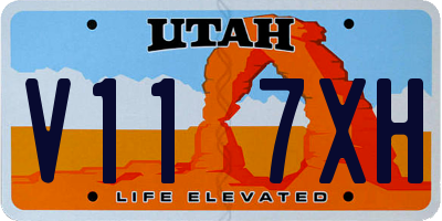 UT license plate V117XH