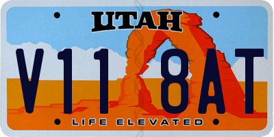 UT license plate V118AT