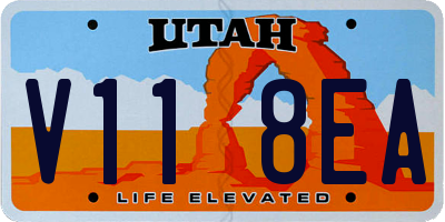 UT license plate V118EA