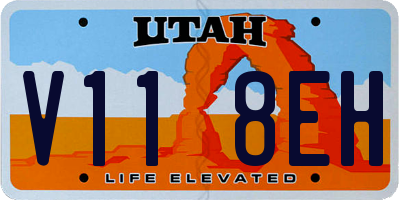 UT license plate V118EH