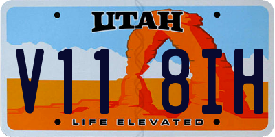 UT license plate V118IH
