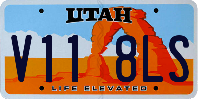 UT license plate V118LS