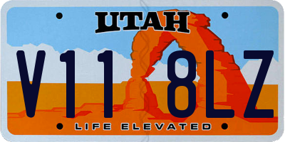 UT license plate V118LZ