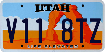 UT license plate V118TZ