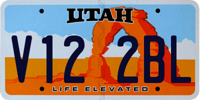 UT license plate V122BL