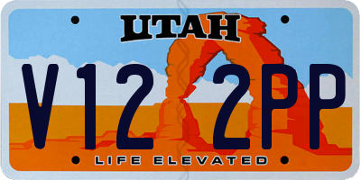 UT license plate V122PP
