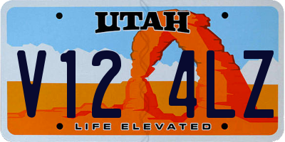 UT license plate V124LZ