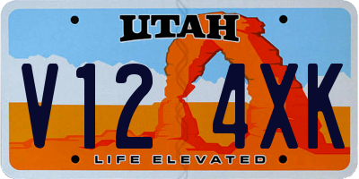 UT license plate V124XK