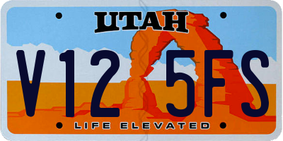 UT license plate V125FS