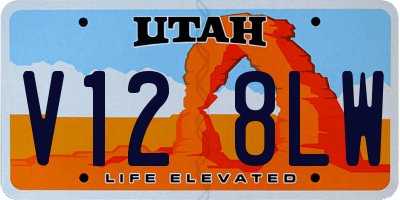 UT license plate V128LW