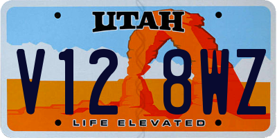 UT license plate V128WZ