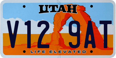 UT license plate V129AT