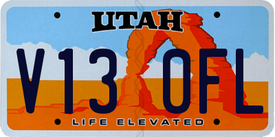 UT license plate V130FL