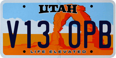 UT license plate V130PB