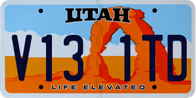 UT license plate V131TD