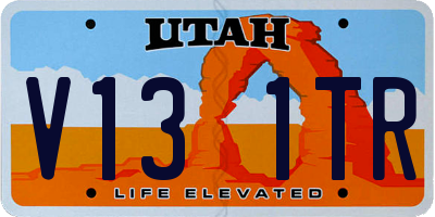 UT license plate V131TR