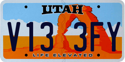 UT license plate V133FY