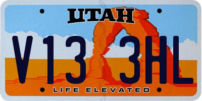 UT license plate V133HL