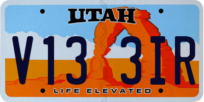 UT license plate V133IR