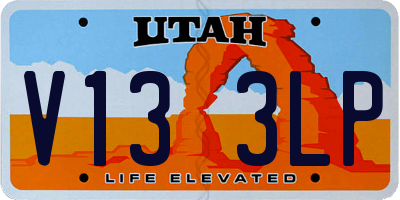UT license plate V133LP