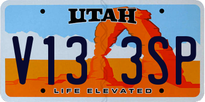UT license plate V133SP