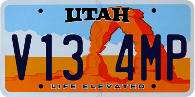 UT license plate V134MP