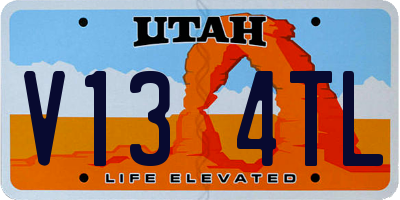 UT license plate V134TL