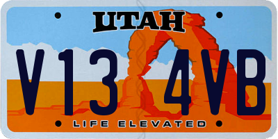 UT license plate V134VB