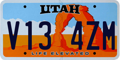 UT license plate V134ZM
