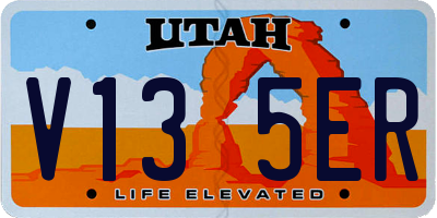 UT license plate V135ER