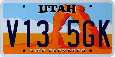 UT license plate V135GK