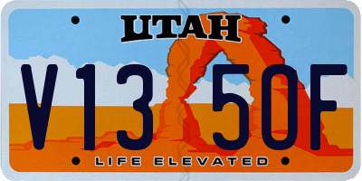 UT license plate V135OF