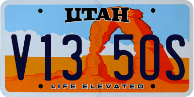 UT license plate V135OS