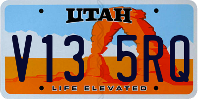 UT license plate V135RQ